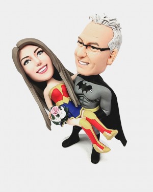 Custom Bobblehead Super Hero Figurines Couple