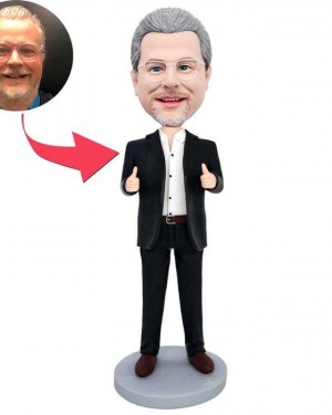 CUSTOM BUSINESS BOSS BOBBLEHEAD MAN WITH THUMBS UP