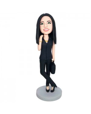 CAPABLE OFFICE LADY BOSS GIFT CUSTOM FIGURE BOBBLEHEADS