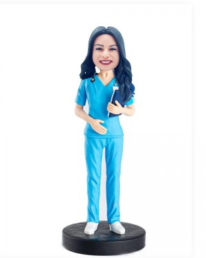 CUSTOM SURGERY FEMALE DOCTOR PHYSICIAN BOBBLEHEAD