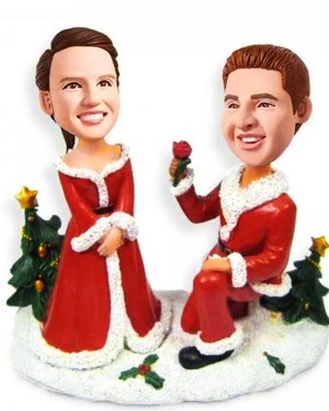 MARRY ME CHRISTMAS THEME CUSTOM FIGURE BOBBLEHEAD